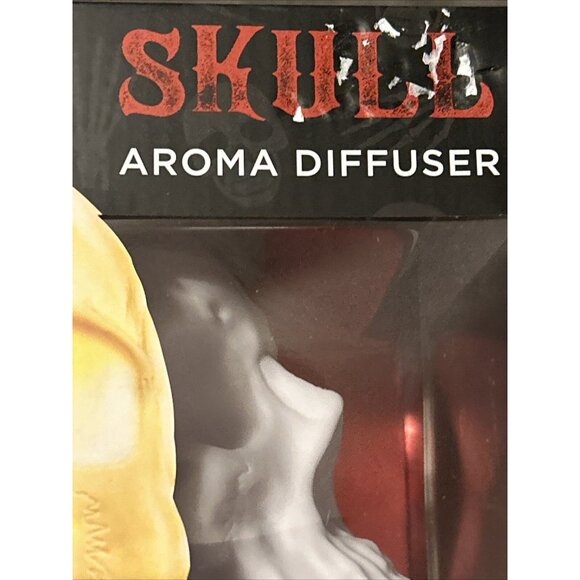 Mahli White Spooky Skull Aroma Diffuser Festive Fan Essential W/ Cinnamon Oil - Picture 5 of 13
